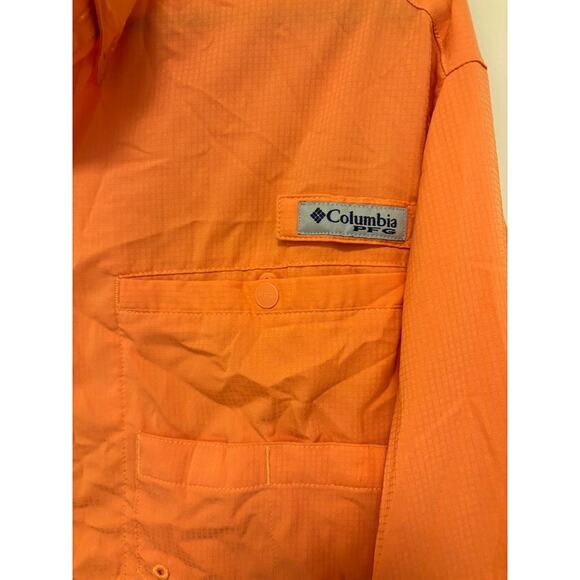 Columbia PFG Omni-Shade Long Sleeve Button Down Tops (Set of Two) Orange Blue - Picture 4 of 13